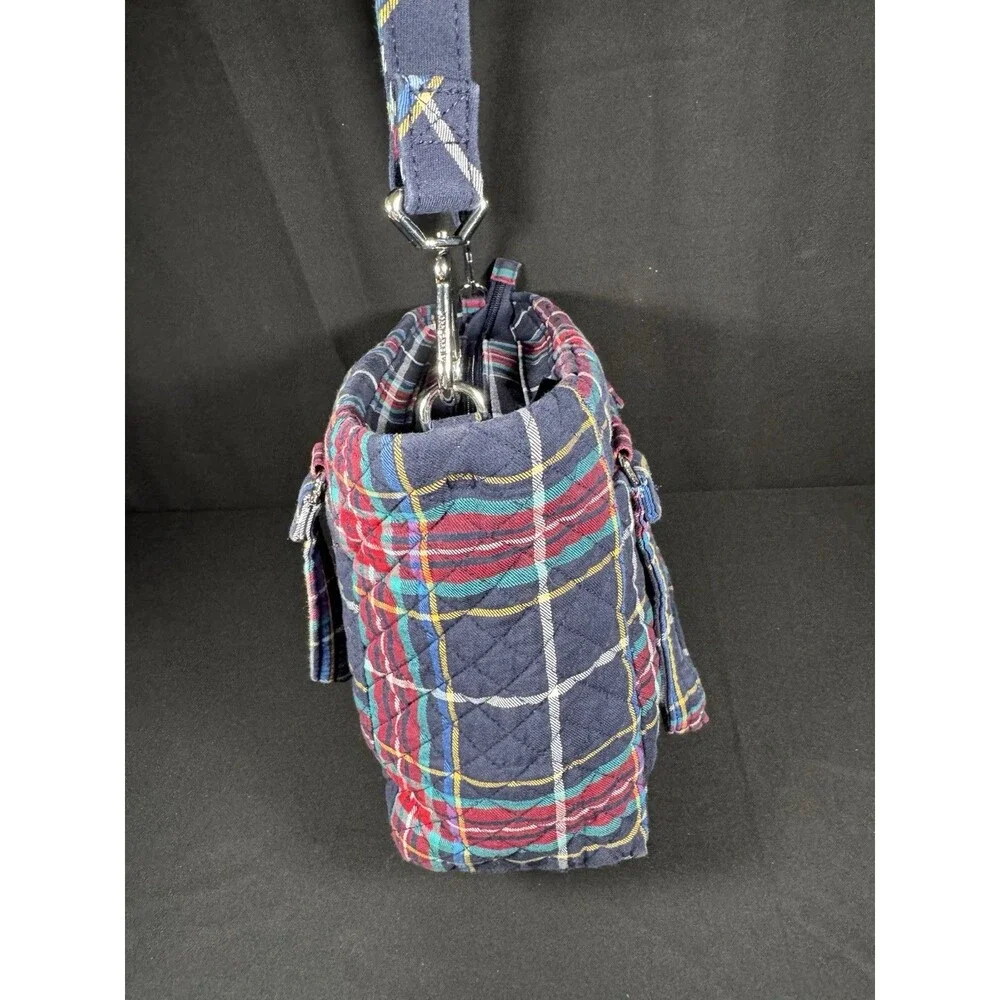 Vera Bradley Glenna Satchel Tartan Plaid Crossbody Quilted Bag EUC
